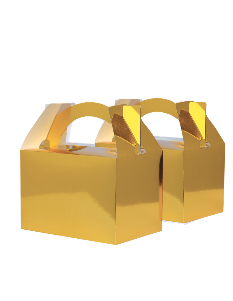 Gold Candy Favour Gift Boxes (Pack of 10) Party Love