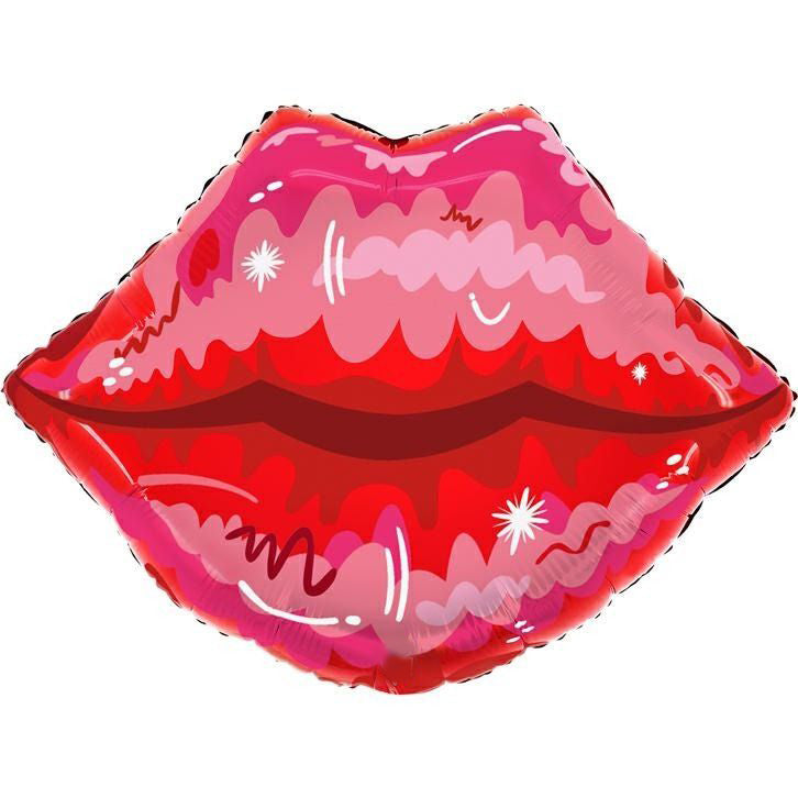 Grabo Red Lips Foil Balloon 56cm (22")