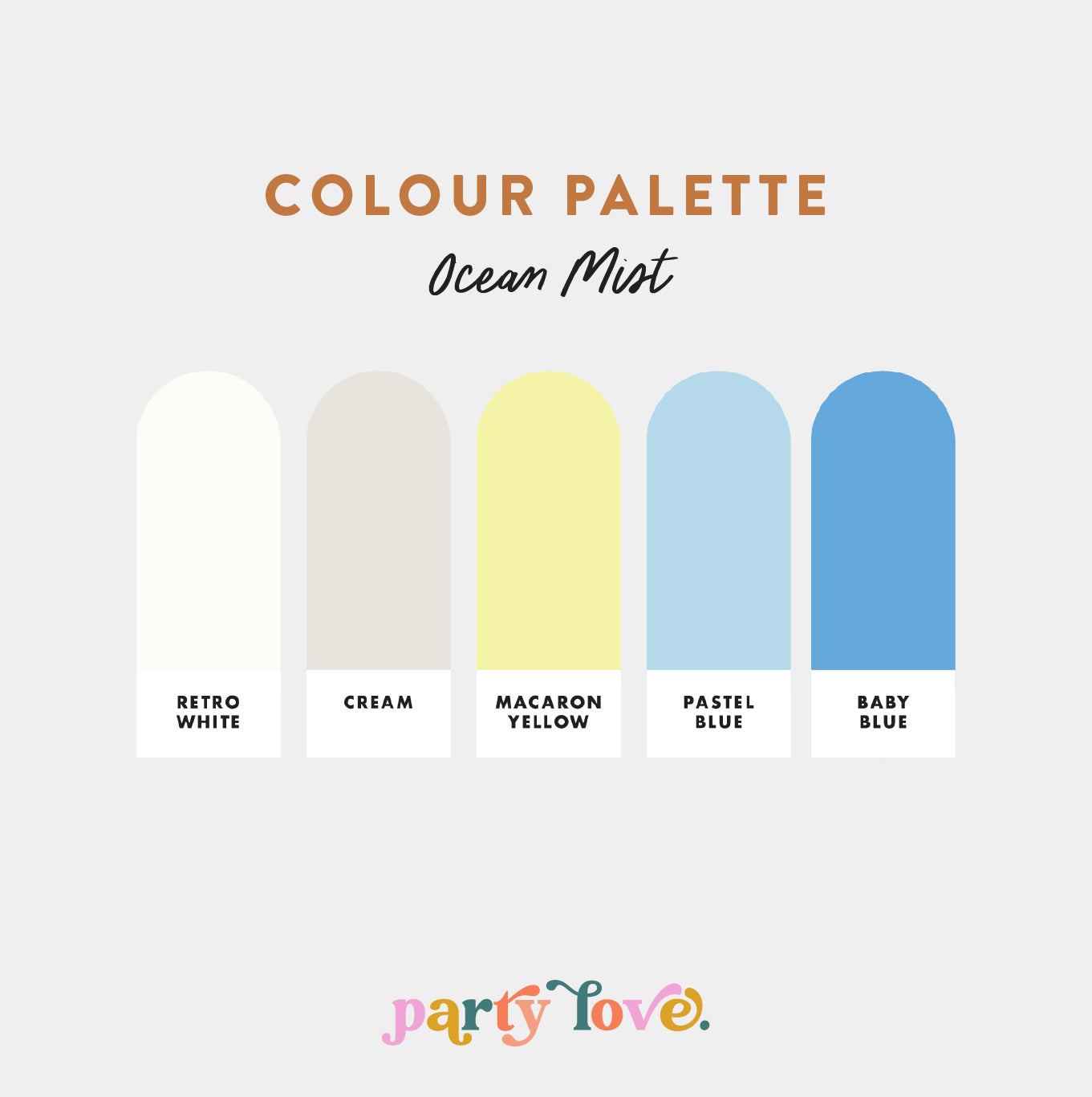 Ocean Mist – Blue, Yellow, White & Cream Balloon Garland Kit
