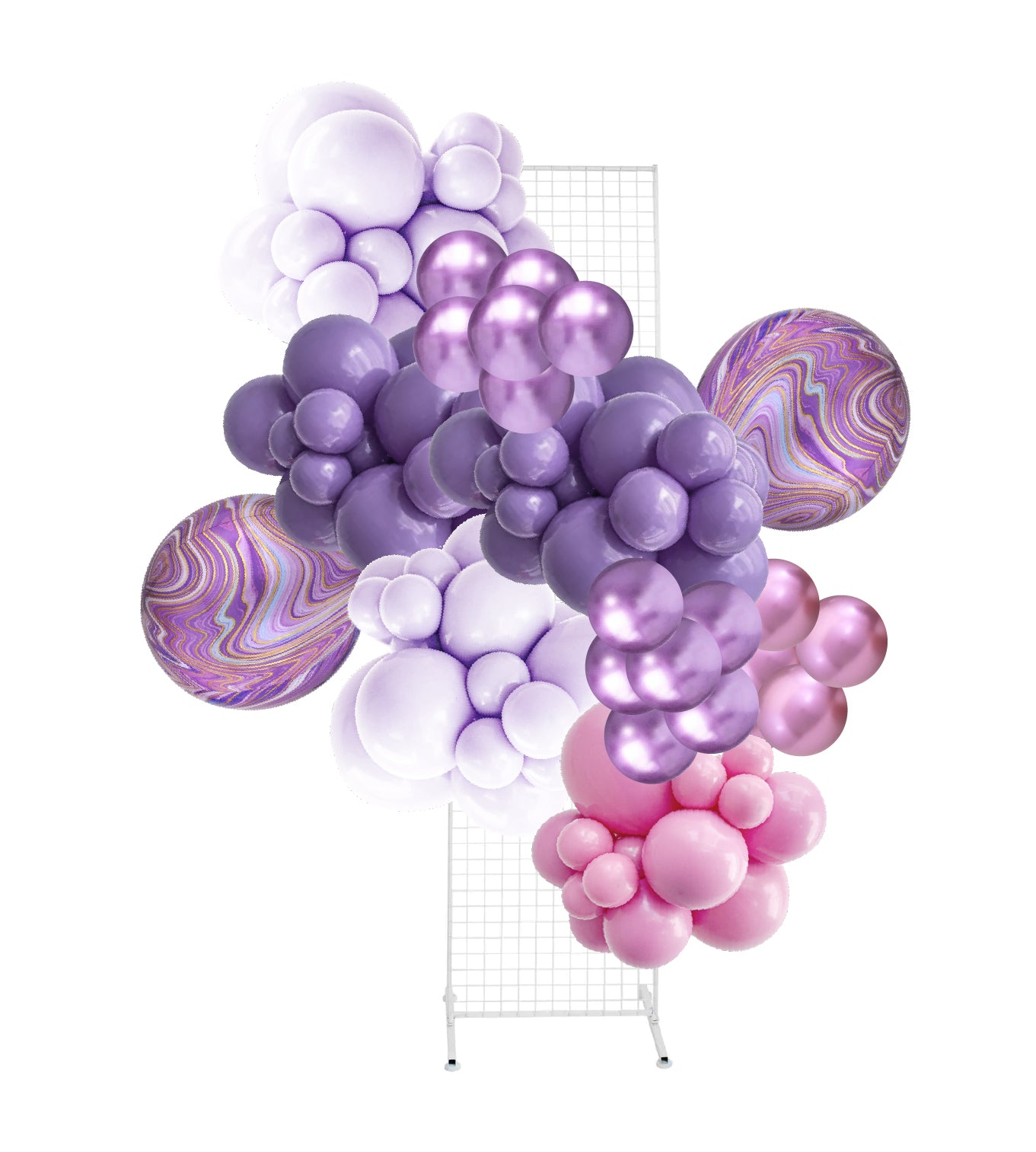 Marble Pink Purple Balloon Garland Kit