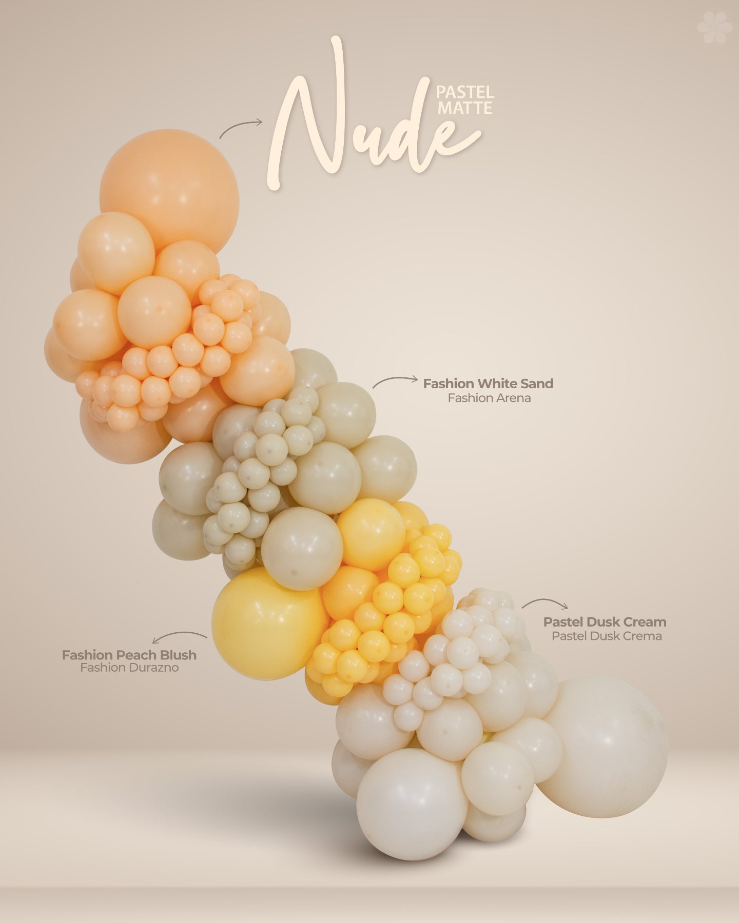 Sempertex Peach Blush 060 latex balloons in pastel colors for decorations.