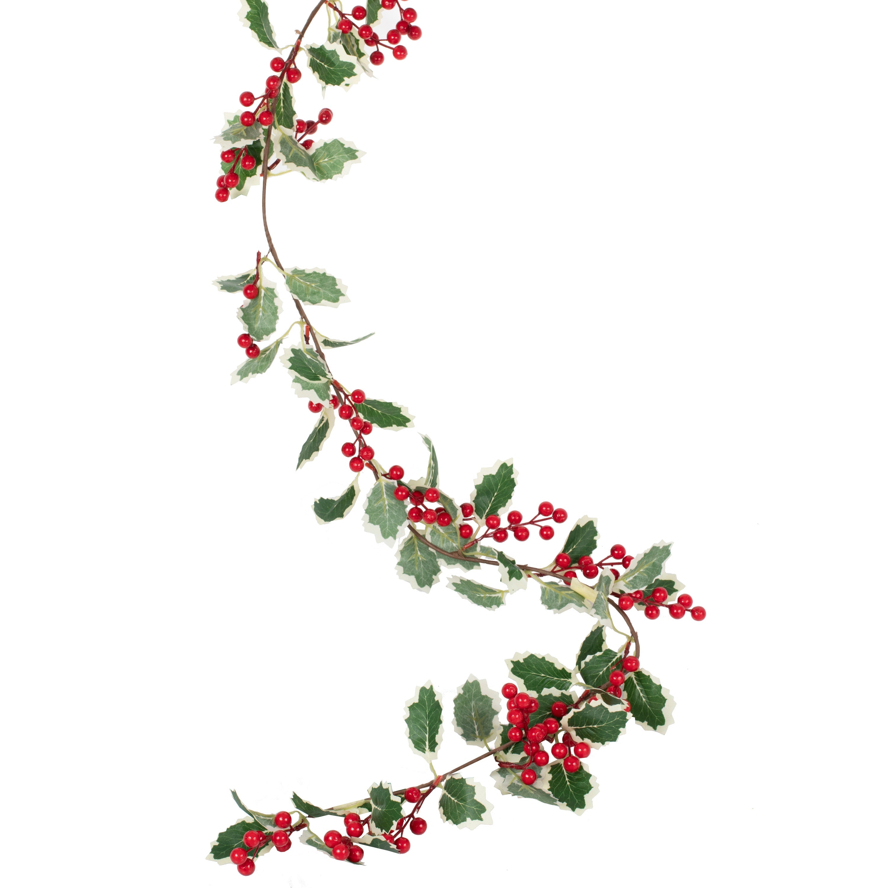 Artificial Holly And Berries Christmas Garland Ginger Ray