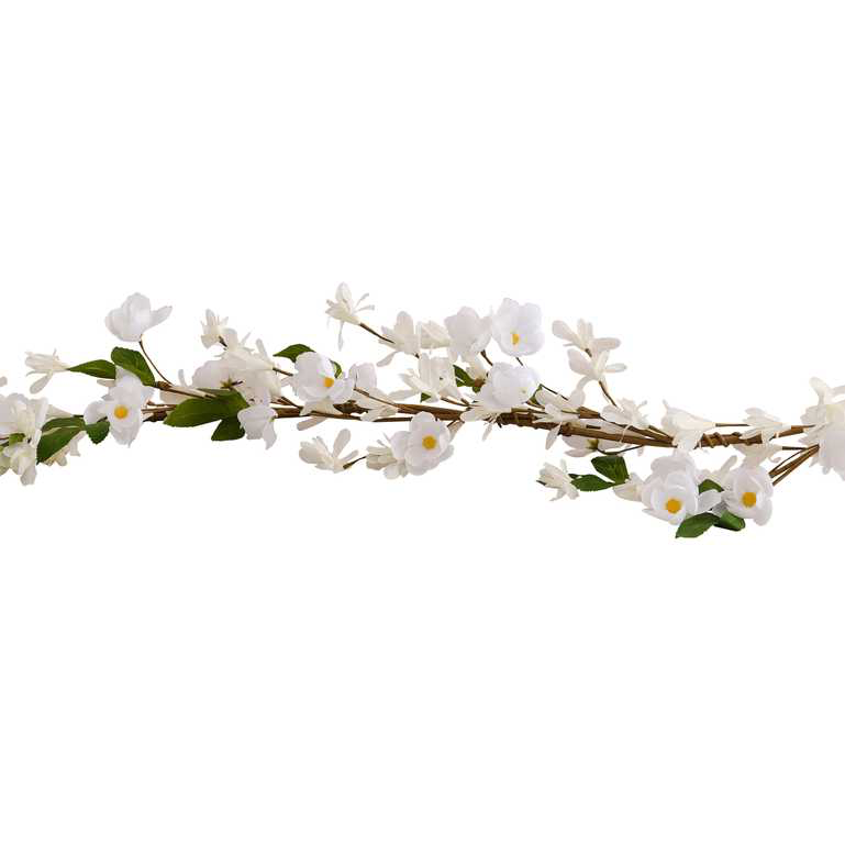 Artificial White Blossom Flower Garland Decoration Ginger Ray