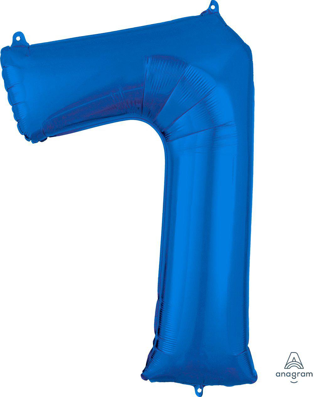 Blue Foil Number Balloon 66cm Anagram