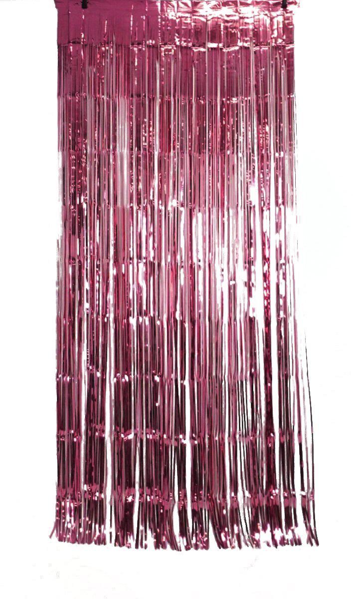 Burgundy Metallic Foil Curtain (1m x 2.4m) Backdrop Streamers Party Love