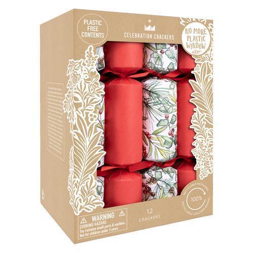 Celebration Crackers Christmas Sprig Mix Christmas Crackers (12 Pack) Crackers