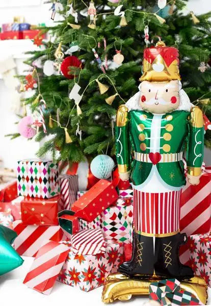 Christmas Standing foil balloon Nutcracker, 34x85cm Party Deco