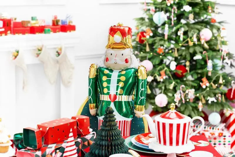 Christmas Standing foil balloon Nutcracker, 34x85cm Party Deco
