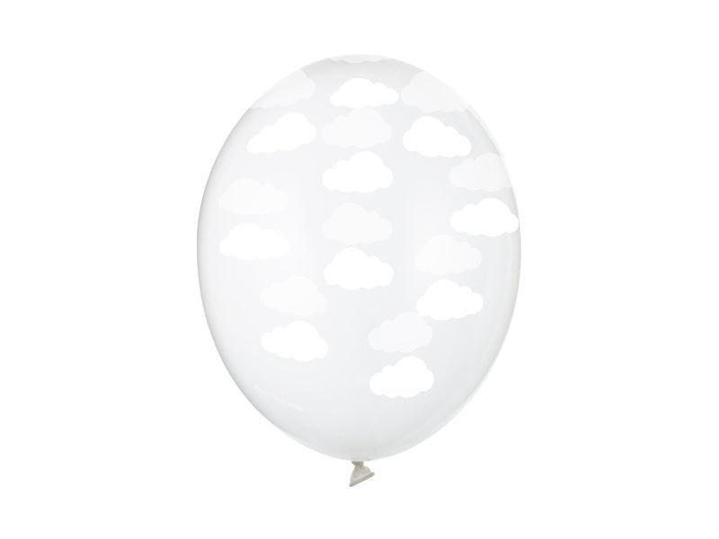 Clear White Clouds Latex Balloons (Bulk) (30cm) 11"(50 Pack) Party Deco
