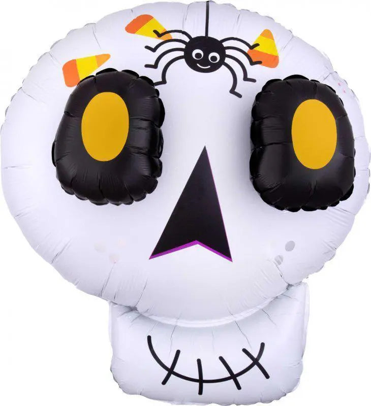 Cute Halloween Skull Foil Balloon 63cm Anagram