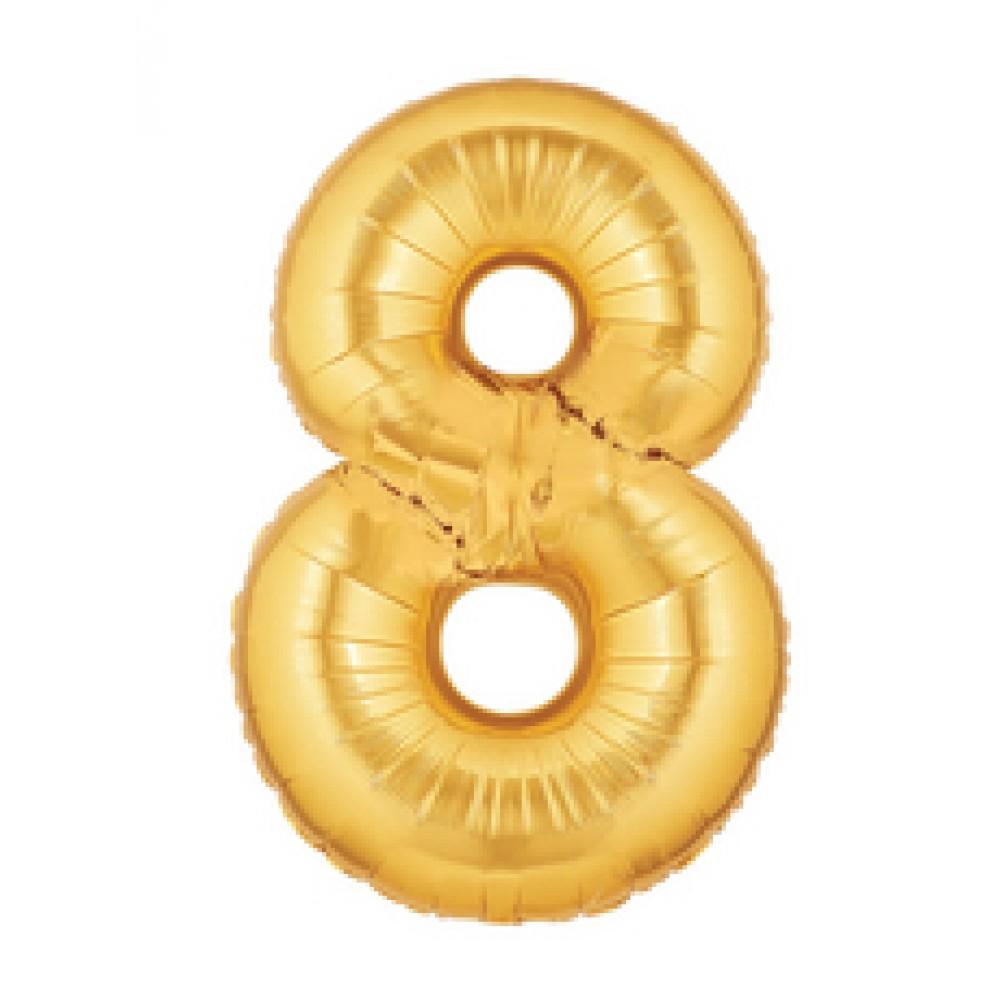 Gold Foil Number Balloon 100cm Party Love