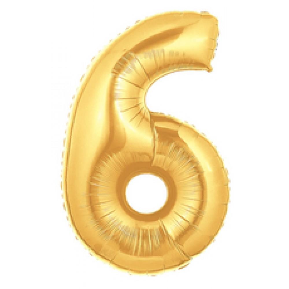 Gold Foil Number Balloon 100cm Party Love