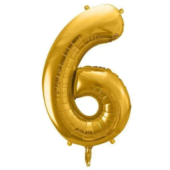 Gold Foil Number Balloon 86cm Party Love