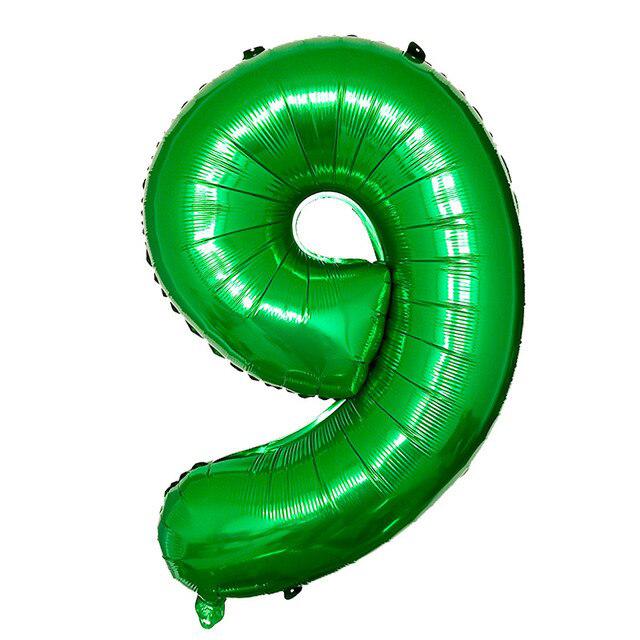 Green Foil Number Balloon 86cm Anagram