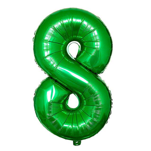 Green Foil Number Balloon 86cm Anagram