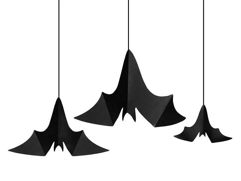 Hanging Bats Halloween Decorations 3 Pack Party Deco