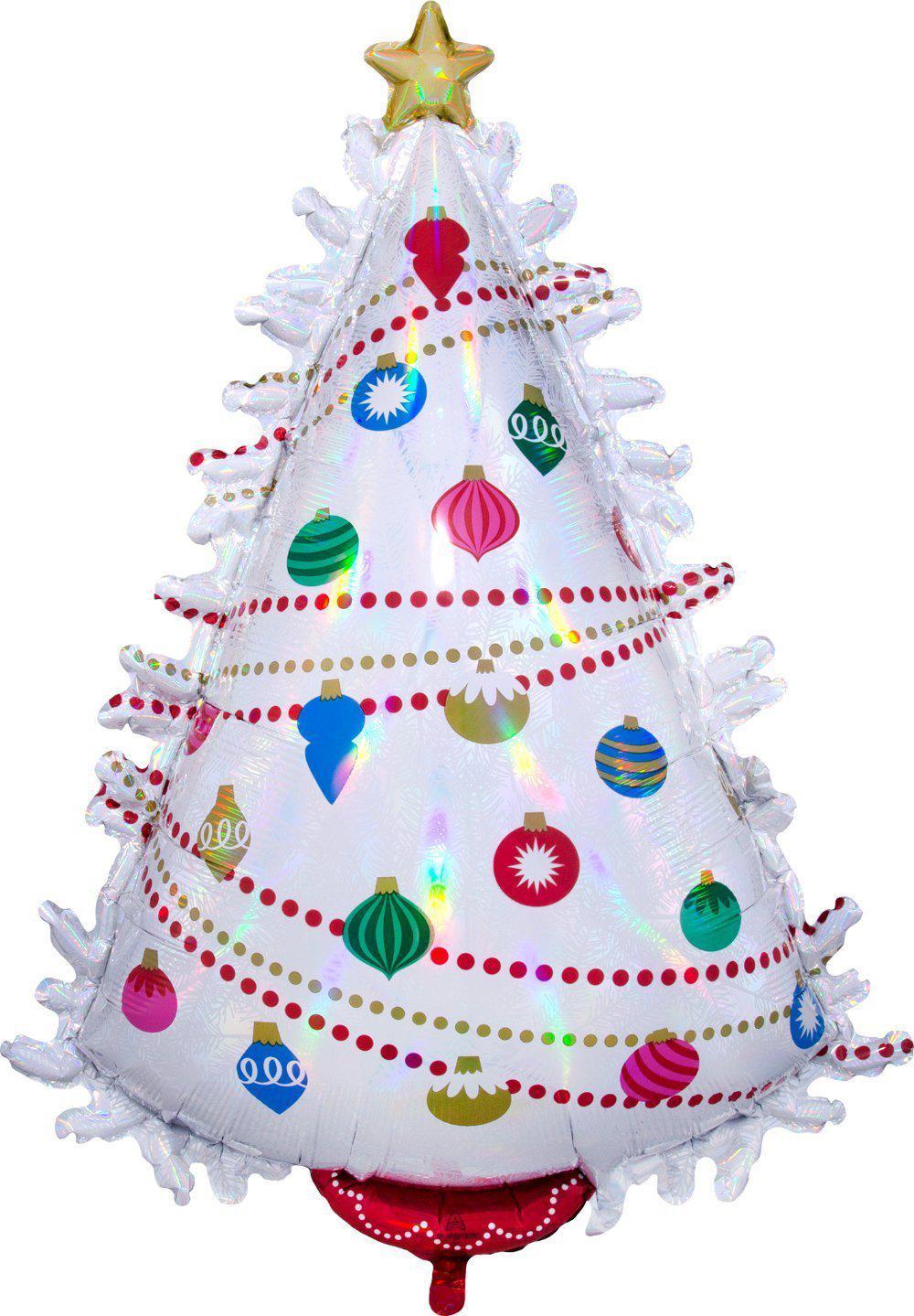 Iridescent Christmas Tree Foil Christmas Balloon 91cm Anagram