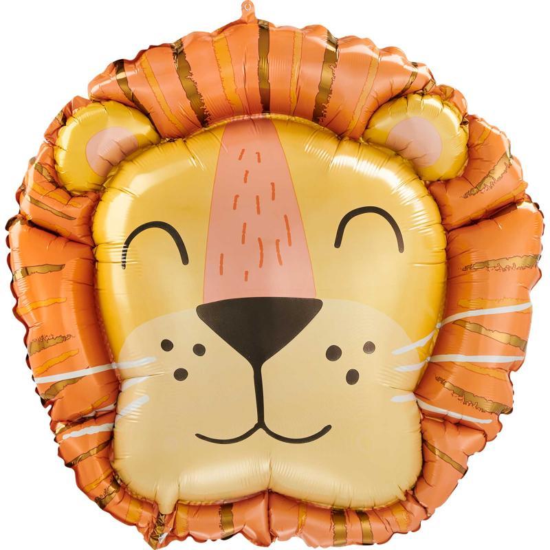 Jungle Safari Get Wild Lions Head Foil Balloon 71cm Anagram