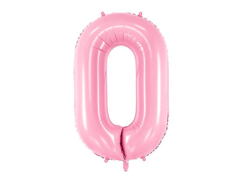 Pastel Light Pink Foil Number Balloon 86cm Party Love