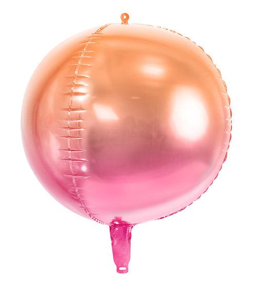 Pink & Orange Foil Orbz Ball Balloon 35cm Party Deco