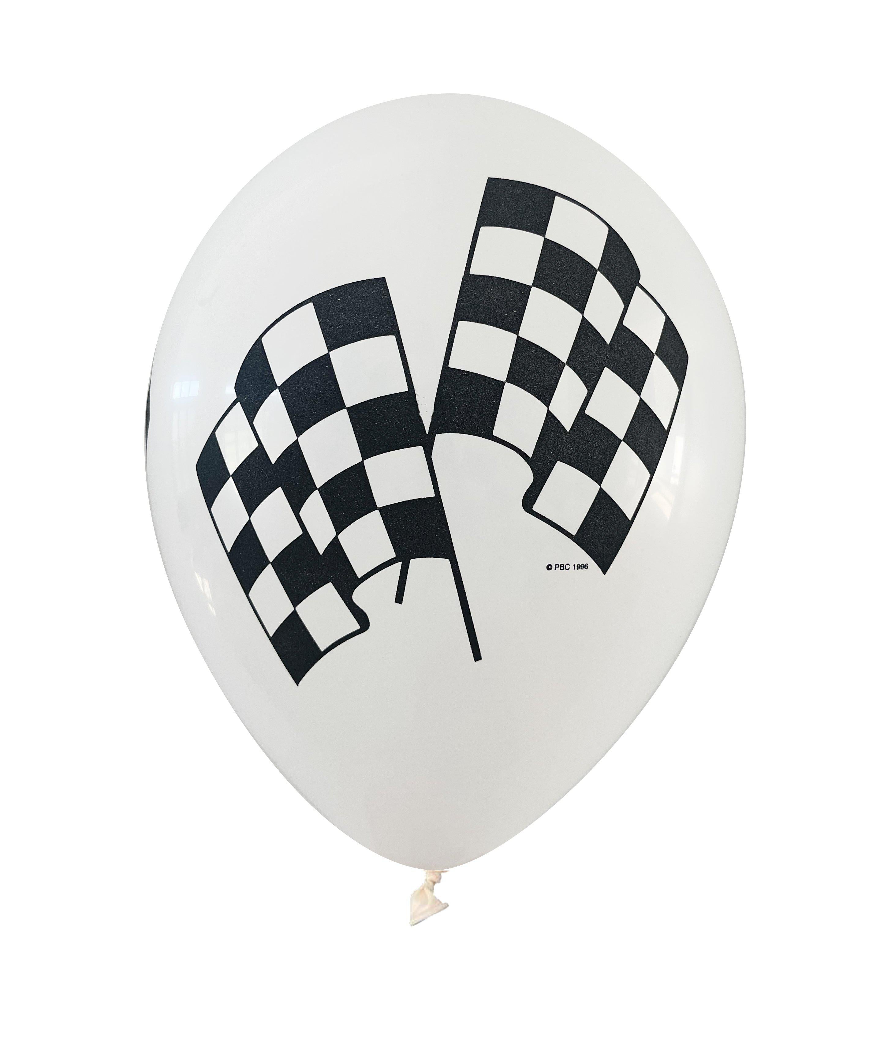 Qualatex Racing Flags Latex Balloons (30cm) 11" (10 Pack) Qualatex Latex
