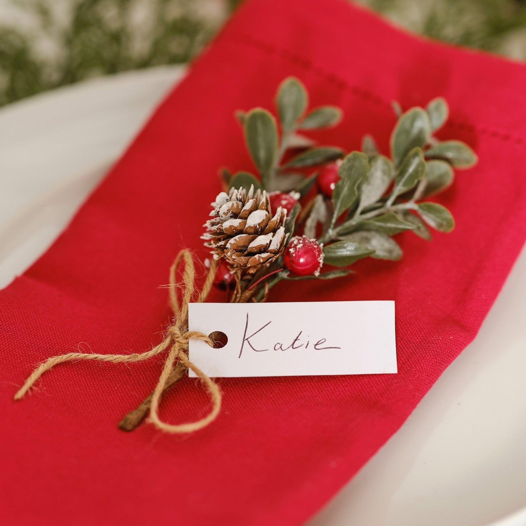 Red Berry Sprig Place Card Holders(6 Pack) Ginger Ray