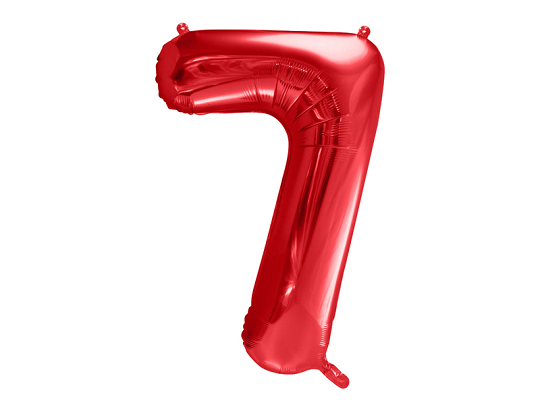 Red Number 7 Foil Number Balloon 86cm Decrotex