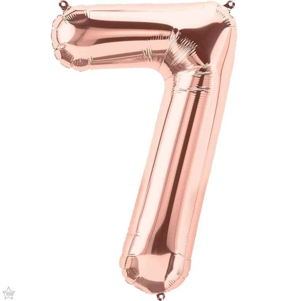 Rose Gold Foil Number Balloon 86cm Party Love