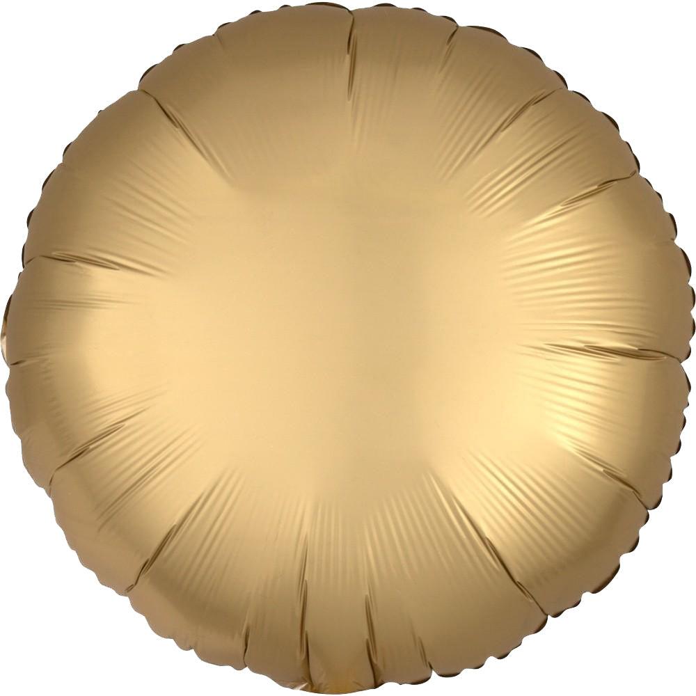 Satin Luxe Gold Round Foil Balloons 18" (46cm) Anagram