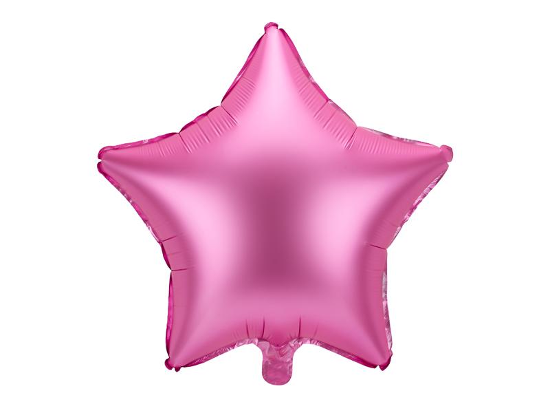 Satin Pink Star Foil Balloon 48cm Party Deco