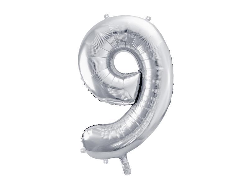 Silver Foil Number Balloon 86cm Party Love