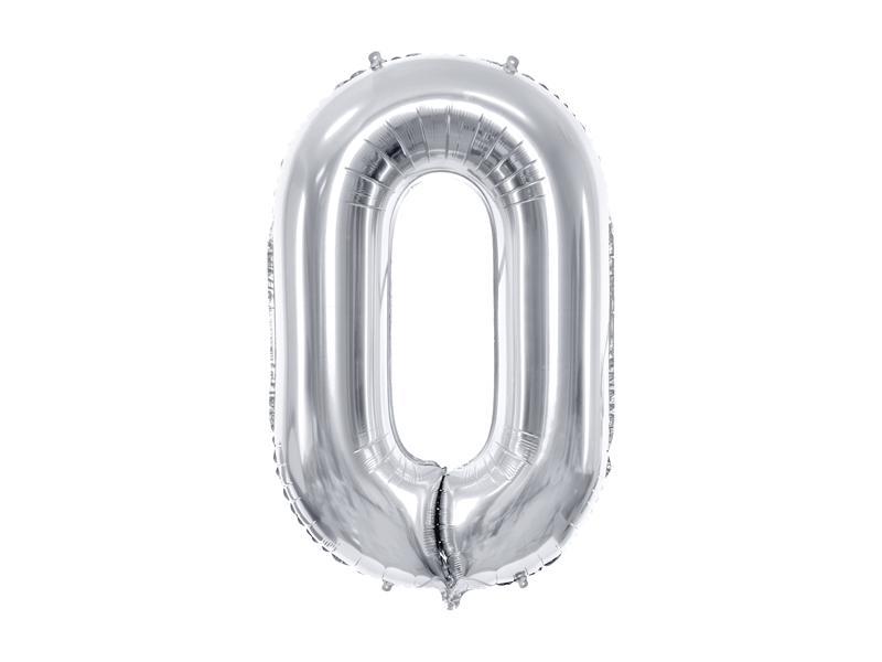 Silver Foil Number Balloon 86cm Party Love