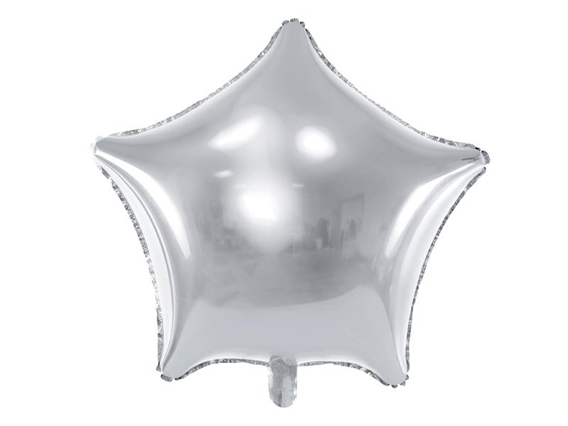 Silver Foil Star Balloon 70cm Party Deco