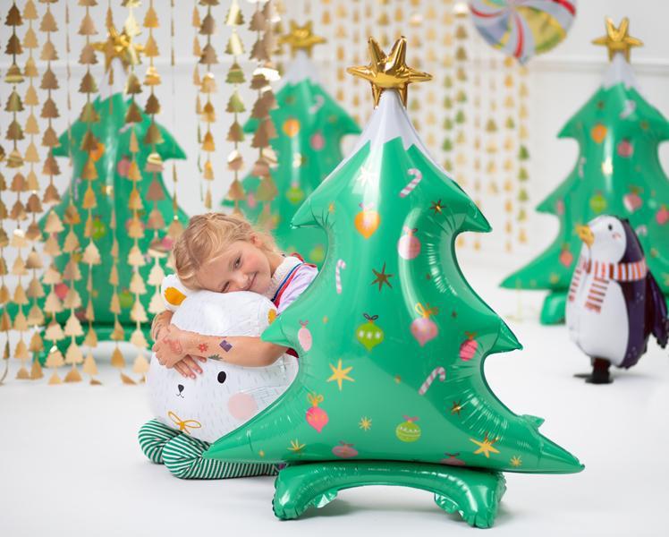Standing foil balloon Christmas tree, 78x94cm Party Deco