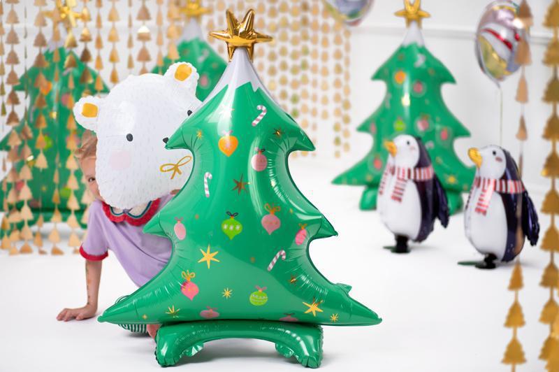 Standing foil balloon Christmas tree, 78x94cm Party Deco