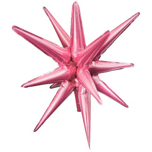 Starburst 3D Star Metallic Pink Foil Balloon (Air-Fill Only) 69cm Party Love