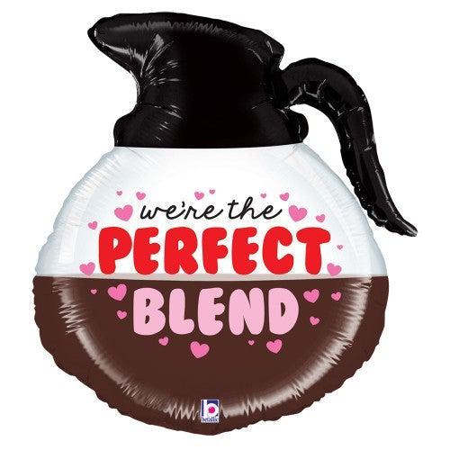 Valentines 66cm We're the perfect blend Foil Balloon Betallic