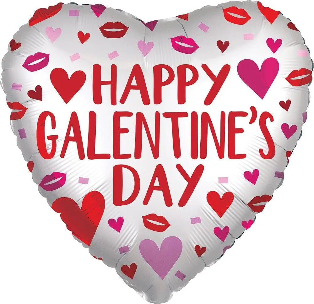 Valentines Day 18" (46cm) Happy Galentines Heart Foil Balloon Anagram