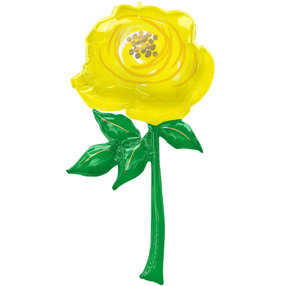 Yellow Flower Foil Balloon 140cm Anagram